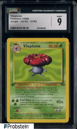 1999 Pokemon Japanese Jungle 1st Edition #31 Vileplume CGC 9 MINT - Image 1