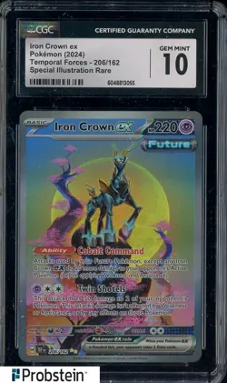 2024 Pokemon TEF EN Special Illustration Rare #206 Iron Crown ex CGC 10 - Image 1