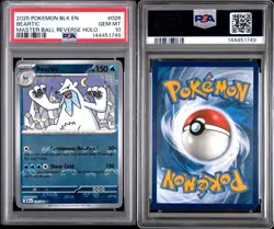 2025 Pokemon Beartic Black Bolt Master Ball Reverse Holo PSA 10 Pop 10 - Image 3