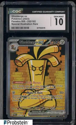 2023 Pokemon PAR EN Special Illustration Rare #252 Gholdengo ex CGC 10 - Image 1