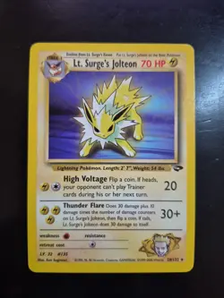 Pokemon - Lt. Surge’s Jolteon - 28/132 Rare - Gym Challenge NM - Image 1