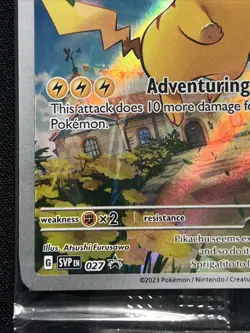 Pikachu Pokemon TCG: SVP En Black Star Promo 027 SEALED - Image 2