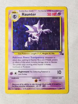 Played (HP) Haunter - Holo #6 Fossil Pokemon TCG - Image 1