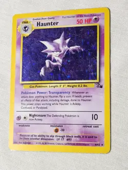 Played (HP) Haunter - Holo #6 Fossil Pokemon TCG - Image 3