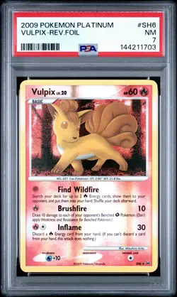 Pokemon Vulpix SH6 Arceus Shiny Reverse Holo PSA 7 - Image 1