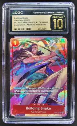 2025 ONE PIECE BUILDING SNAKE ALT ART OP09-008 CGC 10 PRISTINE RC7 - Image 1