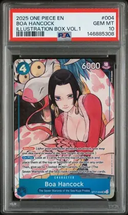 2025 ONE PIECE PROMOS ILLUSTRATION BOX VOL.1 #004 BOA HANCOCK PSA 10 - Image 1