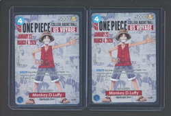 Lot of (2) One Piece Monkey D. Luffy US Voyage College Basketball Promo - Image 1