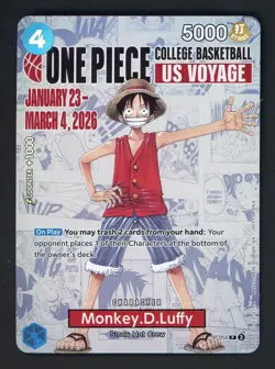 2026 One Piece EN College Basketball US Voyage #055 Monkey D Luffy - Image 1