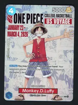 2026 One Piece EN College Basketball US Voyage #055 Monkey D Luffy - Image 1