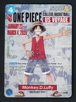 2026 One Piece EN College Basketball US Voyage #055 Monkey D Luffy - Image 1