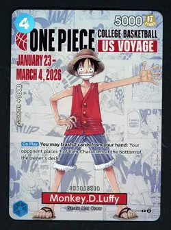 2026 One Piece EN College Basketball US Voyage #055 Monkey D Luffy - Image 1