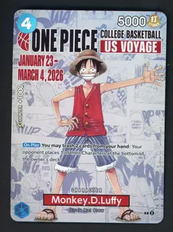 2026 One Piece EN College Basketball US Voyage #055 Monkey D Luffy - Image 1