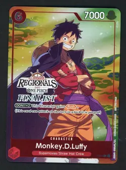 Monkey D Luffy 001 Offline Regional 2024 Vol. 1 Finalist One Piece Promo P-001 - Image 1