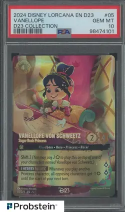 2024 Disney Lorcana En D23 Collection #05 Vanellope PSA 10 GEM MINT - Image 1