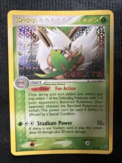 Shiftry 25/107 EX Deoxys Reverse Holo Rare Stamped Set Gen 3 Era Pokemon Card - Image 1