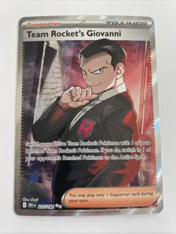 Pokemon TCG Team Rocket's Giovanni Destined Rivals Ultra Rare Card 225/182 - Image 1