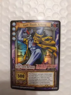 Bandai One Piece CCG Card Saw-Tooth Arlong Silver Rare Silver Letters Holo 2005 - Image 2