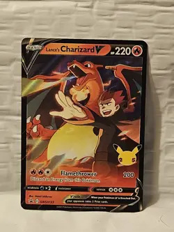 Lance’s Charizard V Card SWSH133 Pokemon Celebrations PACK FRESH - Image 1