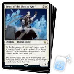PRIEST OF THE BLESSED GRAF X4 Innistrad: Crimson Vow: Commander Magic MTG CARD - Image 1
