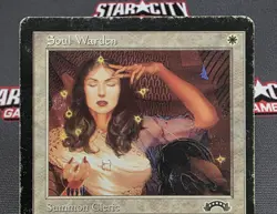 MTG Soul Warden- DAMAGED -Exodus Magic the Gathering Card #021 - Image 3