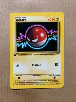 1st Edition SPANISH Voltorb 67/102 Base Set - Common Pokemon Card - NM/Mint - Image 1