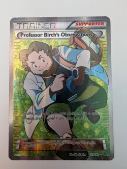 Pokemon Professor Birch's Observations Ultra Rare Full Art Holo 159/160 XY Card - Image 1