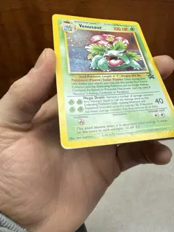 Pokemon TCG Venusaur Holo Card 13 WOTC Promo Black Star Vintage - Image 3