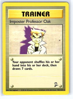 Imposter Professor Oak 102/130 Base Set 2 NM or LP Pokemon Card - Image 1