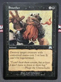 MTG Smother- DAMAGED -Onslaught Magic the Gathering Card #170 - Image 1