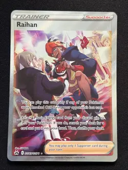 Raihan GG65/GG70 Crown Zenith Galarian Gallery NM Full Art Pokemon Card - Image 1
