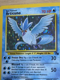Pokemon TCG Articuno Fossil Holo Unlimited Rare Card 2/62 - Light Played - Image 2