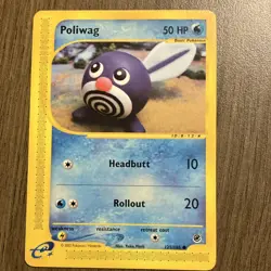 Pokemon Poliwag Expedition Base Set 125/165 Common 50 HP Basic Regular Card - Image 1