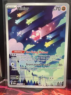Pokemon TCG Minior Card Holo Illustration Rare, Paradox Rift 201/182 - Image 1