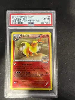 Flareon 12/108 Regional Promo PSA Graded 8 Pokemon Trading Card Game - Image 1