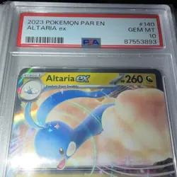 Pokemon Altaria ex Holo Card 140/182 SV04 Paradox Rift PSA 10 GEM MT - Image 3