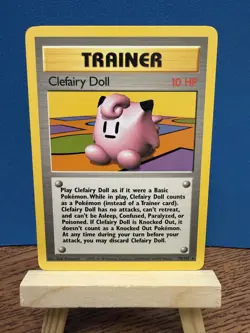 Pokemon TCG Clefairy Doll 70/102 Rare Non-Holo Card, Base Set WOTC - Image 1