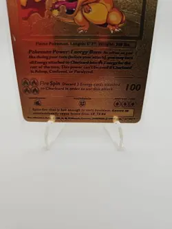 Charizard HP120 Pokemon Gold Fan Art Card Mint Condition - Image 3