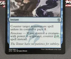 MTG Stubborn Denial- STAMPED -Khans of Tarkir Magic the Gathering Card #056 - Image 4