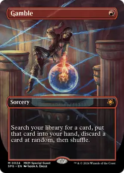 Gamble (Borderless) [Murders at Karlov Manor Special Guests] Near Mint - Image 1