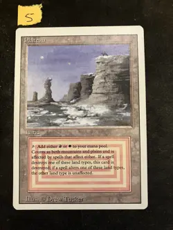 Magic The Gathering MTG Plateau Revised Edition, Excellent Condition - Image 1