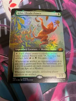 MTG - KIBO UKTABI PRINCE - EXTENDED ART FOIL - MYTHIC - MISPRINT/MISCUT - Image 1