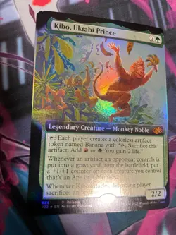 MTG - KIBO UKTABI PRINCE - EXTENDED ART FOIL - MYTHIC - MISPRINT/MISCUT - Image 3