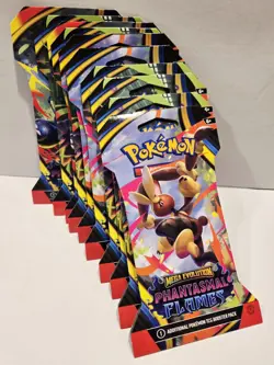 Pokemon Phantasmal Flames TCG Booster Pack LOT OF 10 Packs - Image 1