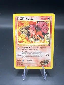 Pokemon TCG Gym Challenge Unlimited Brock’s Vulpix 37/132 NM/LP Non Holo - Image 1