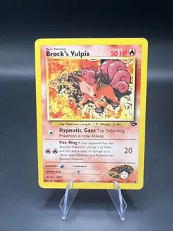 Pokemon TCG Gym Challenge Unlimited Brock’s Vulpix 37/132 NM/LP Non Holo - Image 2