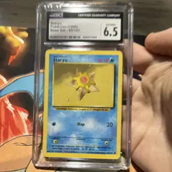 Pokemon Staryu 68/102 Base Set CGC 6.5 Graded Common Regular English Card - Image 1