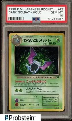 1998 Pokemon Japanese Rocket #42 Dark Golbat Holo PSA 10 GEM MINT - Image 1