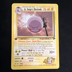 Pokemon TCG Lt. Surge's Electrode Gym Challenge 52/132 1st Edition Uncommon Card - Image 1