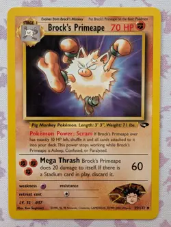 Pokemon TCG Brock's Primeape 35/132 Gym Challenge Unlimited Uncommon - Image 1
